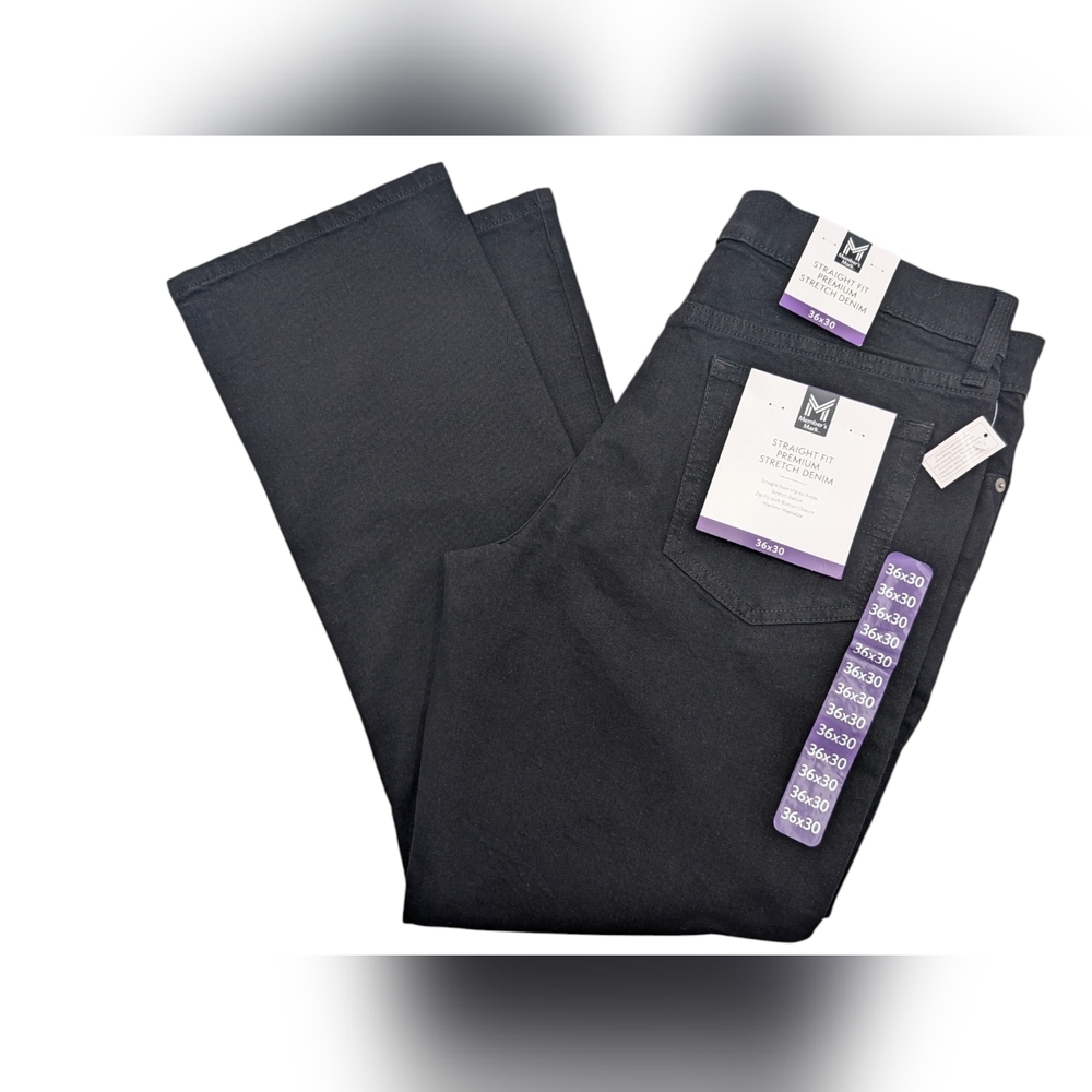 NWT Member's Mark Size 36x30 Men's Black Jeans 98% Cotton 2% Spandex - Picture 5 of 16